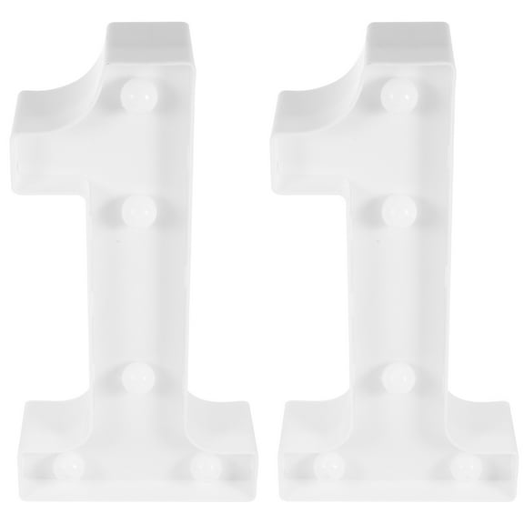 FRCOLOR 2pcs Light up Number 1 LED Decorative Light Number LED Light for Party Bedroom Living Room