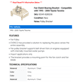 thumbnail image 2 of Fan Clutch Bearing Bracket - Compatible with 1995 - 2000 Toyota Tacoma 1996 1997 1998 1999, 2 of 2