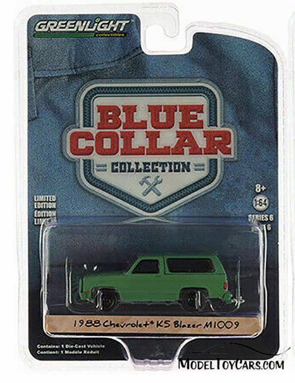 Greenlight 1/64 blue collar 1988 chevrolet K5 blazer M1009 NIB