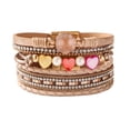 thumbnail image 6 of Women’s Multi-Layer Leather Heart Bracelet with Rhinestones – Magnetic Clasp, Retro Fashion Bangle, 6 of 6
