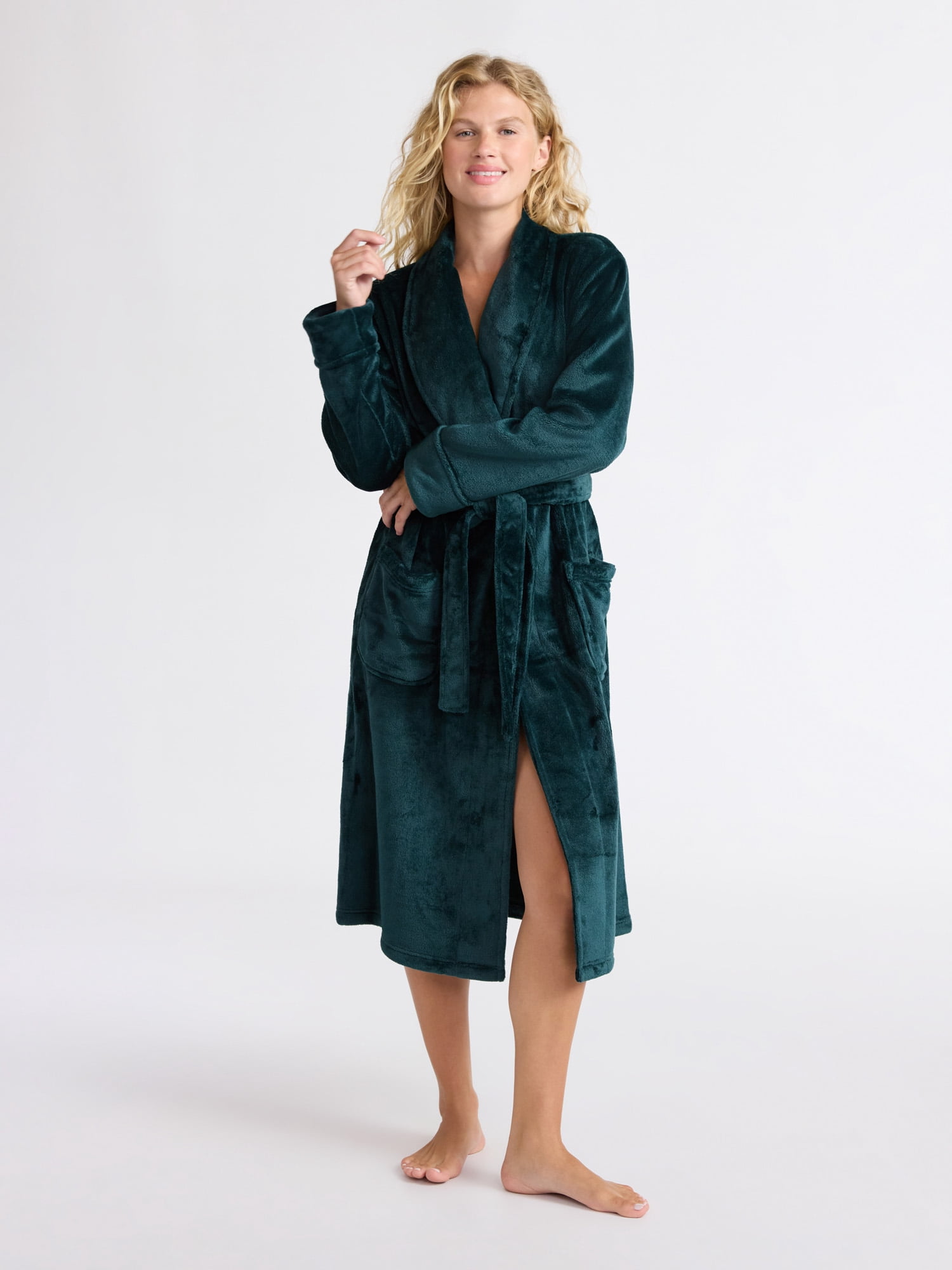 Joyspun Women's Plush Robe, Sizes S-3X