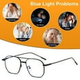 thumbnail image 3 of Gafas anti-azules irregulares de doble haz personalizadas, gafas de metal de moda, hechas de metal, 3 of 5