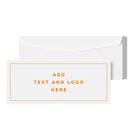 Customize Your #10 Regular Business Envelopes - Upload Your Full Color Logo and Info - 50 Envelopes Per Pack