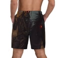 thumbnail image 2 of Lsque Mens Swim Trunks Cool Skull Western Cowboy Pattern - Bathing Suit Compression Liner - Beach Swim Shorts Swimwear - (S-3XL) - Stretch Quick Dry -Large, 2 of 9