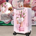 thumbnail image 4 of Travel Luggage Cover Suitcase Girl Protector Storage Fits 18-32 Inch Luggage Flower Luggage Protector Wheel Covers Patterned Travel with Pocket Elastic Luggage Anti-scratch Suitcase Cover S, 4 of 6