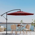 thumbnail image 1 of Parasol Déporté de 10 Pi pour Terrasse Extérieure, Parasol Déporté avec Levage Facile et Réglage d'Inclinaison, Protection UV Résistant à la Décoloration pour Terrasse, Piscine, Jardin, Bourgogne, 1 of 8