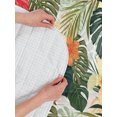 thumbnail image 4 of Leaf Reversible Bedspread Set, Hawaiian Summer Tropical Island Vegetation Leaves Hibiscus Flowers, Pillow Shams & Comforter Microfiber Bedding Set, 3 Sizes, Green Orange Yellow, by Ambesonne, 4 of 4