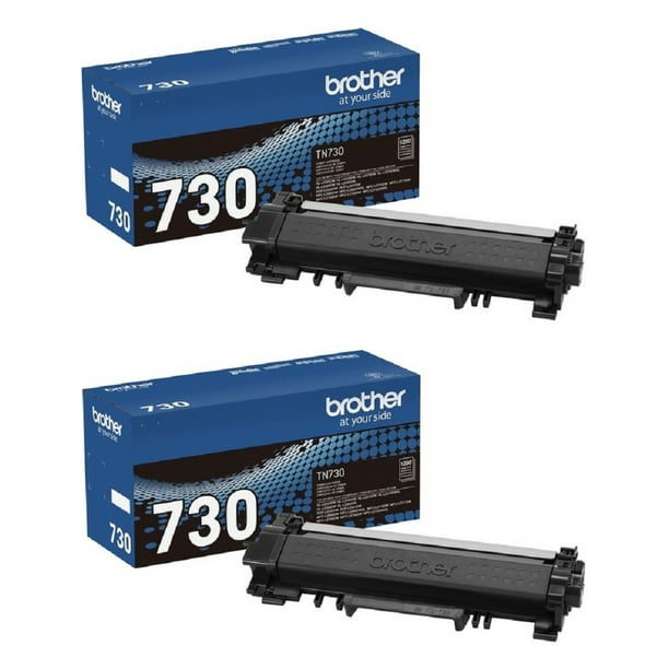 Brother Genuine TN730 Standard Yield Black Toner Cartridge 2-Pack, Approximately Page Walmart.com