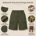 thumbnail image 6 of Only Moment Women's Summer Sweat Shorts Polyester-Cotton Blend with Pockets High Waisted Stretch Long Bermuda Shorts for Summer Dressy Casual Athletic Shorts for Women Black,S, 6 of 9