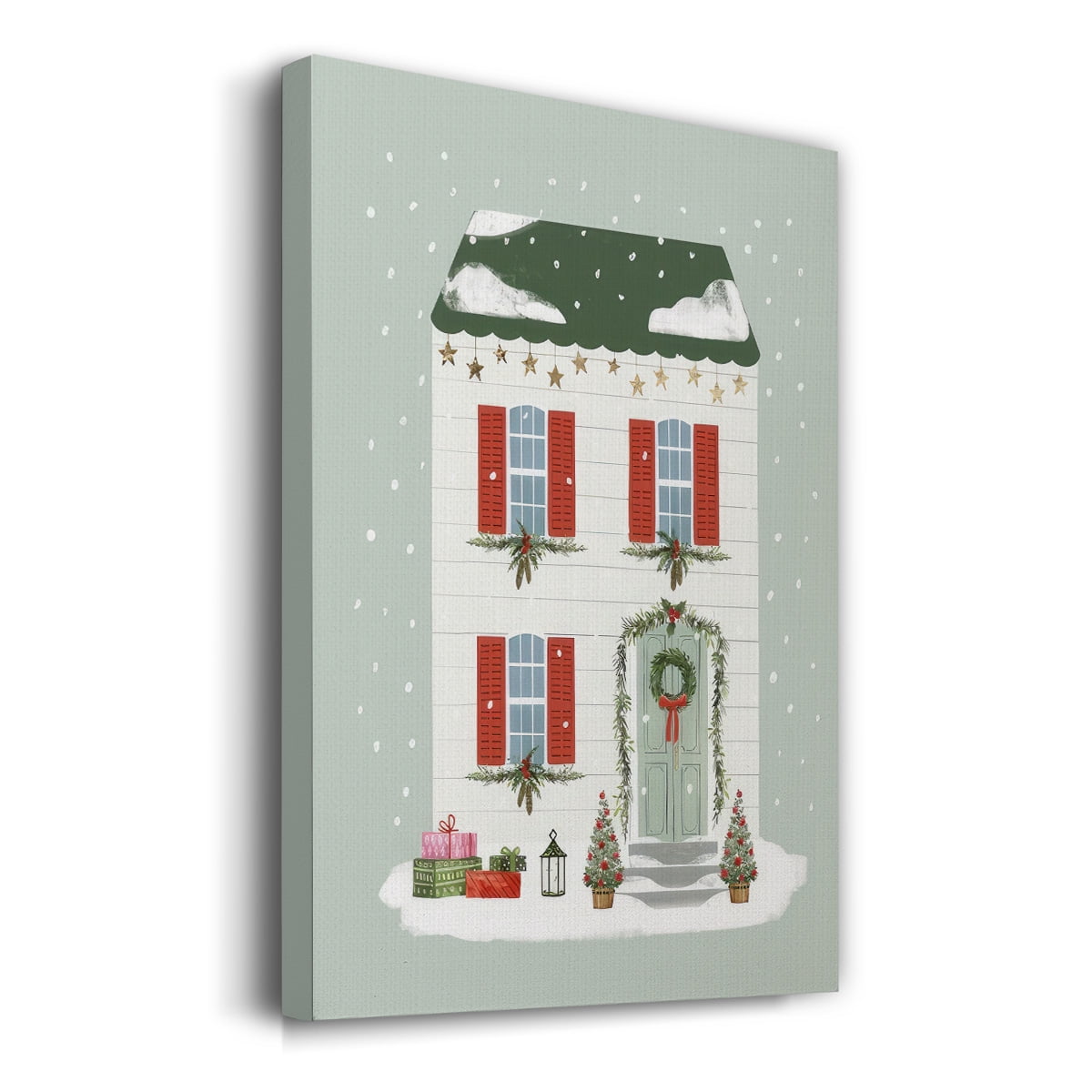 Festive Front Door IV- Gallery Wrapped Canvas