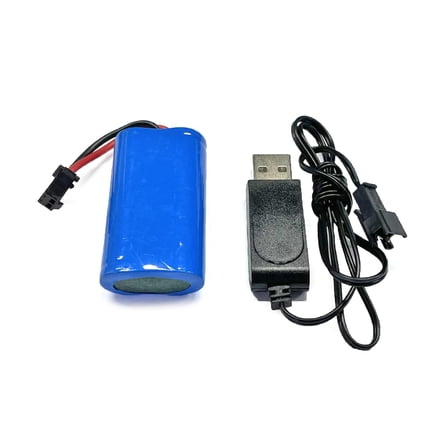 LAIQIEN RC Rechargeable Li-on Battery Pack 7.4V 500mAh with USB Charging Wire for FY WPL
