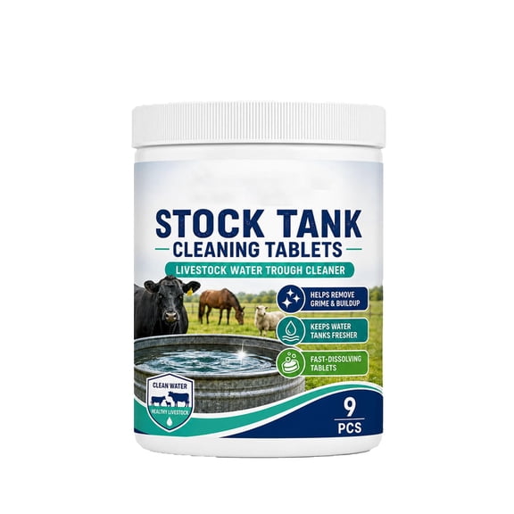 Fast-Dissolving Livestock Water Tank Cleaning Tablets, Stock Tank Care, Stock Tank Care for All Livestock Water Troughs