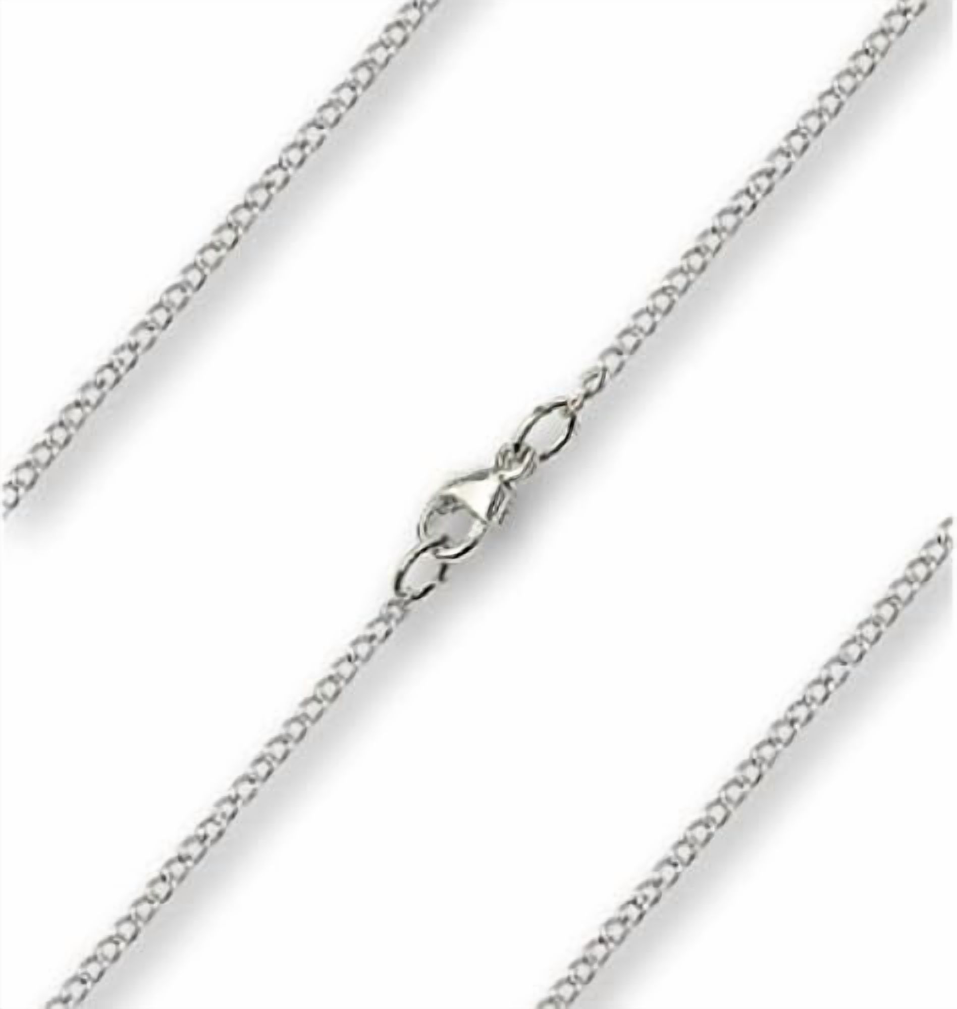 .925 Sterling Silver Crucifix Medal Pendant on 18 Inch Rhodium Plated Lite Curb Brass Chain -Catholic Religious Necklace Made in USA,Deluxe Velvet Gift Box