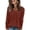 Caramel Red, variant on WIHOLL Long Sleeve Shirts for Women V Neck Tunic Tops Lightweight Womens Sweaters Fall Outfits