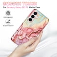 thumbnail image 7 of CASEFIV Compatible with Samsung Galaxy S25 FE Case,Marble Pattern 3 in 1 Heavy Duty Shockproof Hard PC+Soft Silicone Drop Protective Women Girls Case for Galaxy S25 FE (2025),Rose Gold, 7 of 7