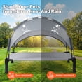 thumbnail image 4 of Elevated dog bed with tent, Cooling Raised Bed, Portable&No-Slip for Outdoor or Indoor Use, Gray, Medium, 4 of 7