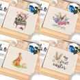 thumbnail image 2 of 2024 Placemat Cute Rabbit Printed Linen Happy Easter Dinning Table Mats Kitchen r Insulation Cup Mats Restaurant Meal Mat, 2 of 7