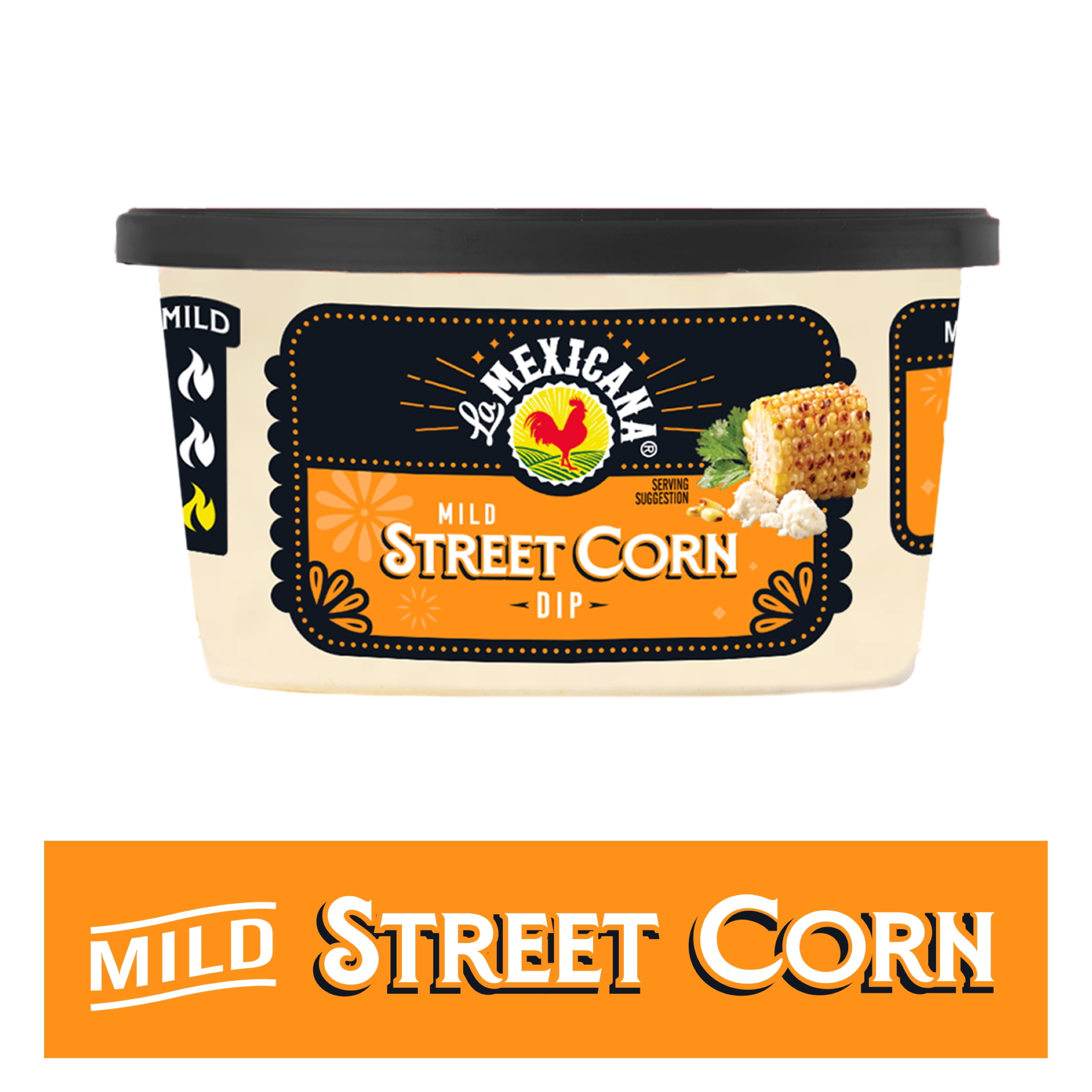 La Mexicana Mexican Style Street Corn Dip, 11 oz Cup, Refrigerated,  Gluten-Free, Contains Egg, Milk
