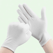 White Cotton Gloves for Eczema, Moisturizing Dry Hands - Pack of 30