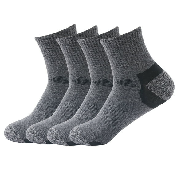 Hehanda 4 Pairs of Outdoor Professional Sports Socks Mid-Calf Running Basketball Socks