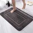 thumbnail image 4 of Fmbmuo Rectangle Bathroom Rugs Flat Pile Modern Machine Washable Bath Mats for Bathroom 100%Polyester 16x24in Dark Grey, 4 of 4
