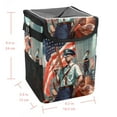 thumbnail image 5 of Labour Day Foldable Car Trash Can with Lid, Leak-Proof, and Hanging Storage Bag - Car Trash Bin, Trash Can for Car, Car Garbage Can, 5 of 6