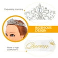 thumbnail image 2 of LOLIPPYY 2Pcs Prom Queen Sash and Crystal Rhinestones Set Wedding Party Headdress, 2 of 7