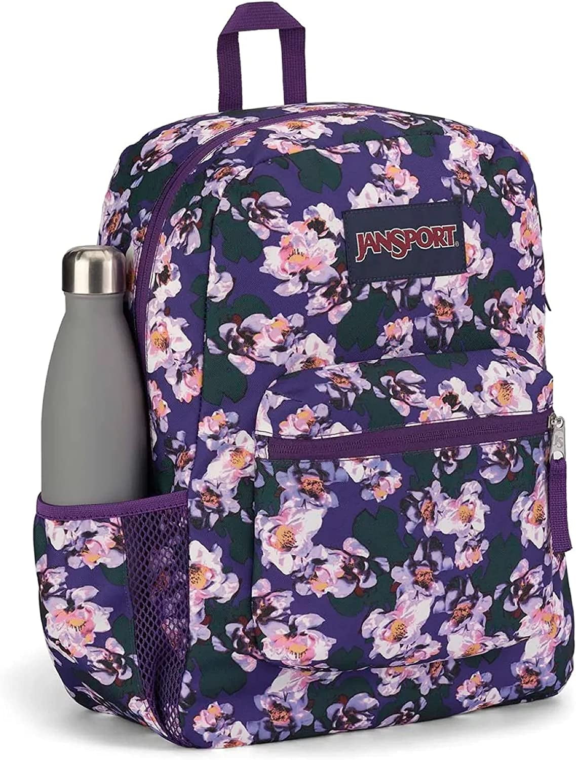 Jansport Cross Town Backpack Purple Petals - Walmart.com