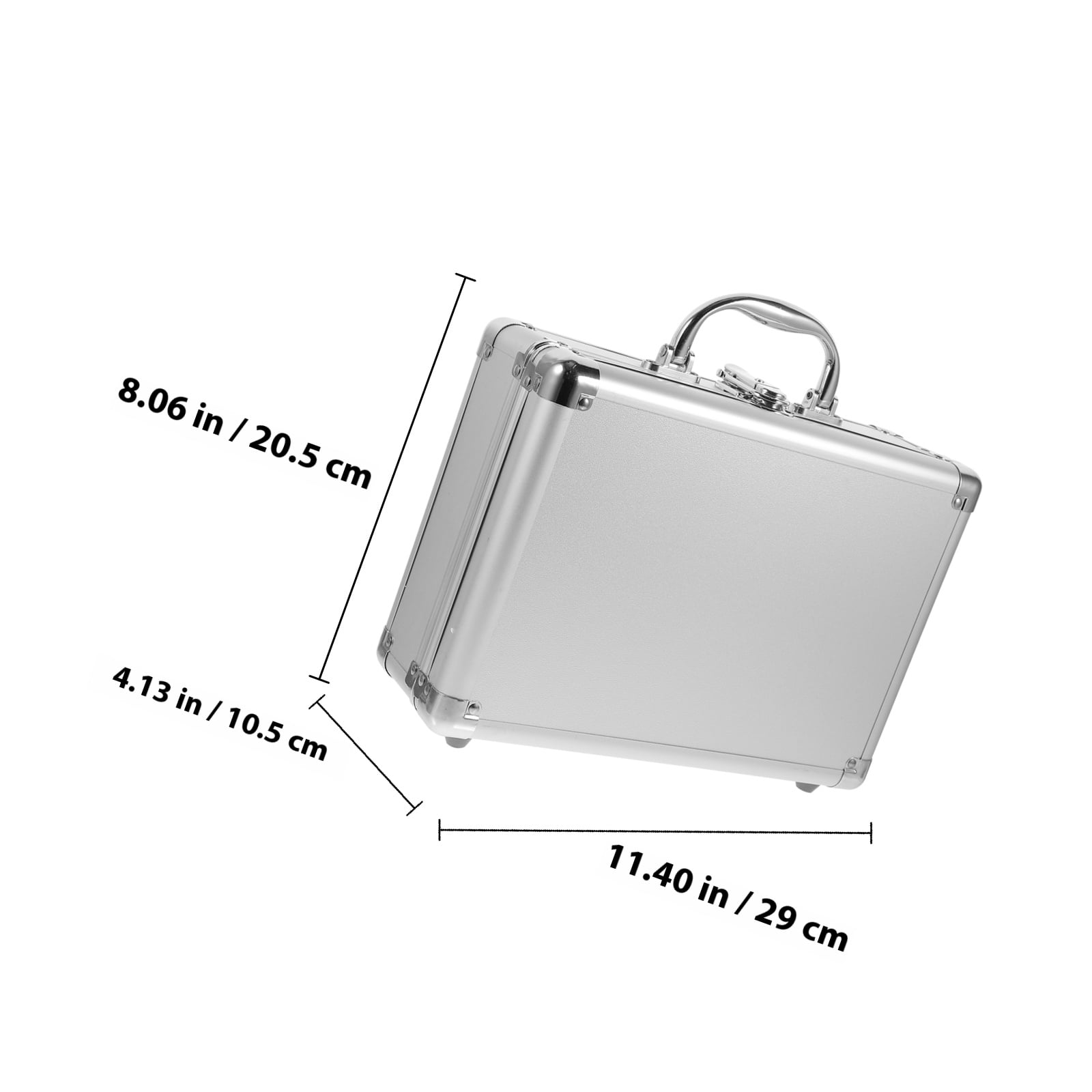 OUNONA Portable Aluminum Alloy Hard Case Briefcase with Protective Sponge Lining for Secure Storage and Easy Transport