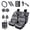 Boho Geometric Print, variant on Chaqlin Black Cat Lightning Car Seat Cover Set Classic Car Front Back Seats Covers Full Sets with Seatbelt Strap Pads, Center Console Mat, Bear Shift Pad, Coasters Auto Interior Accessories