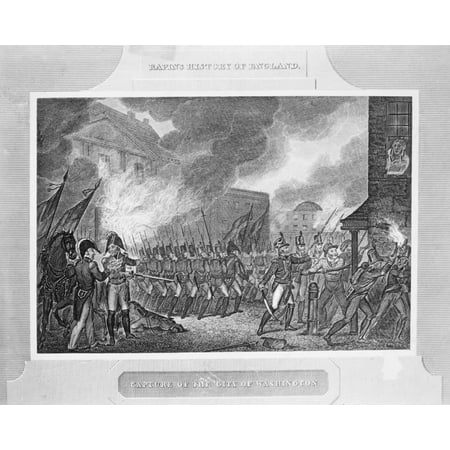 Washington Burning, 1814. /Nthe Burning Of Washington, D.C., By The ...