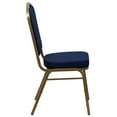 thumbnail image 3 of HERCULES Series Crown Back Stacking Banquet Chair in Burgundy Fabric - Gold Frame, 3 of 9