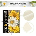 thumbnail image 5 of Summer Floral Garden Flag 12x18 Inch Double Sided Outside, Daisy Sunflower Welcome Seasonal Yard Outdoor Flag, 5 of 6