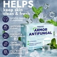 thumbnail image 4 of Antifungal Soap Infused with Peppermint Essential Oil | Medicated Tolnaftate 1% Soap for Itchy Skin, Athlete’s Foot, Ringworm & Jock Itch Treatment | Spearmint Freshness Bars Pack of 2 with Scrubber, 4 of 7