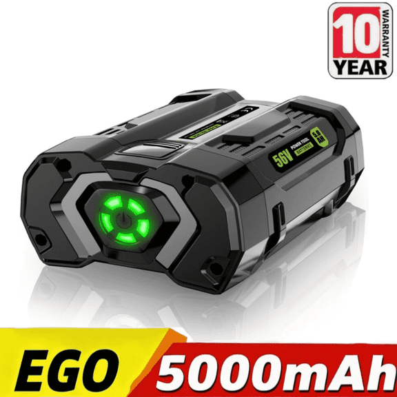 5.0Ah Replacement for EGO 56V Battery, BA2800T BA4200T BA5600T Power Tools  Fuel Gauge