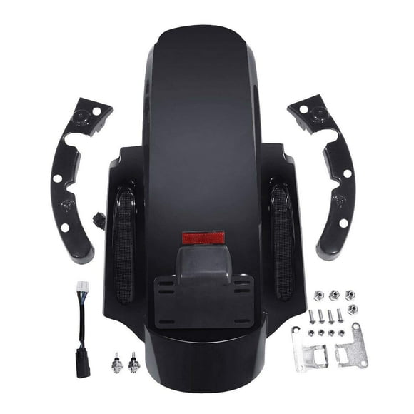 TCT-MOTORPARTS Black Rear Fender System W/LED light Fit For Harley Touring Road King Electra Glide Street Glide Road Glide 2009-2013 CVO Style