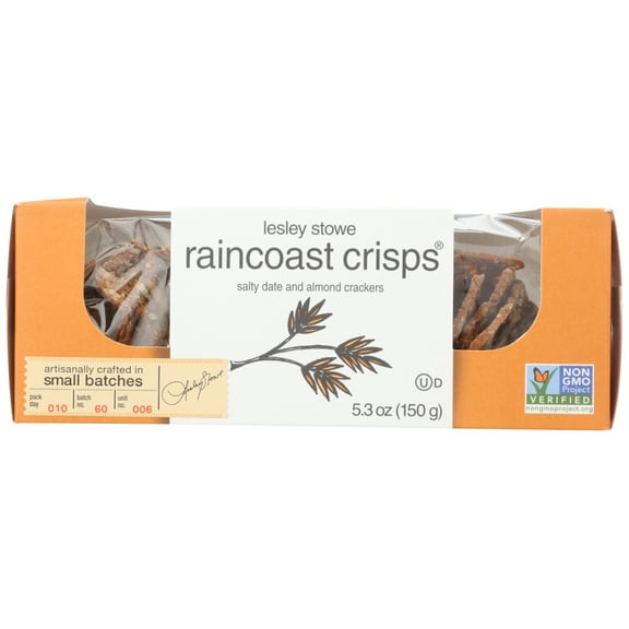 Lesley Stowe Crisps Salty Date And Almond, 5.3 Oz