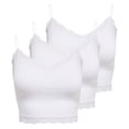 thumbnail image 1 of ONLY Top corto para mujer paquete de 3 - ONLVICKY LACE SEAMLESS CROPPED TOP, top de tirantes, encaje Blanco XS/S (X-Small/Small), 1 of 6