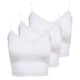 thumbnail image 1 of ONLY Top corto para mujer paquete de 3 - ONLVICKY LACE SEAMLESS CROPPED TOP, top de tirantes, encaje Blanco L/XL (Large/X-Large), 1 of 6