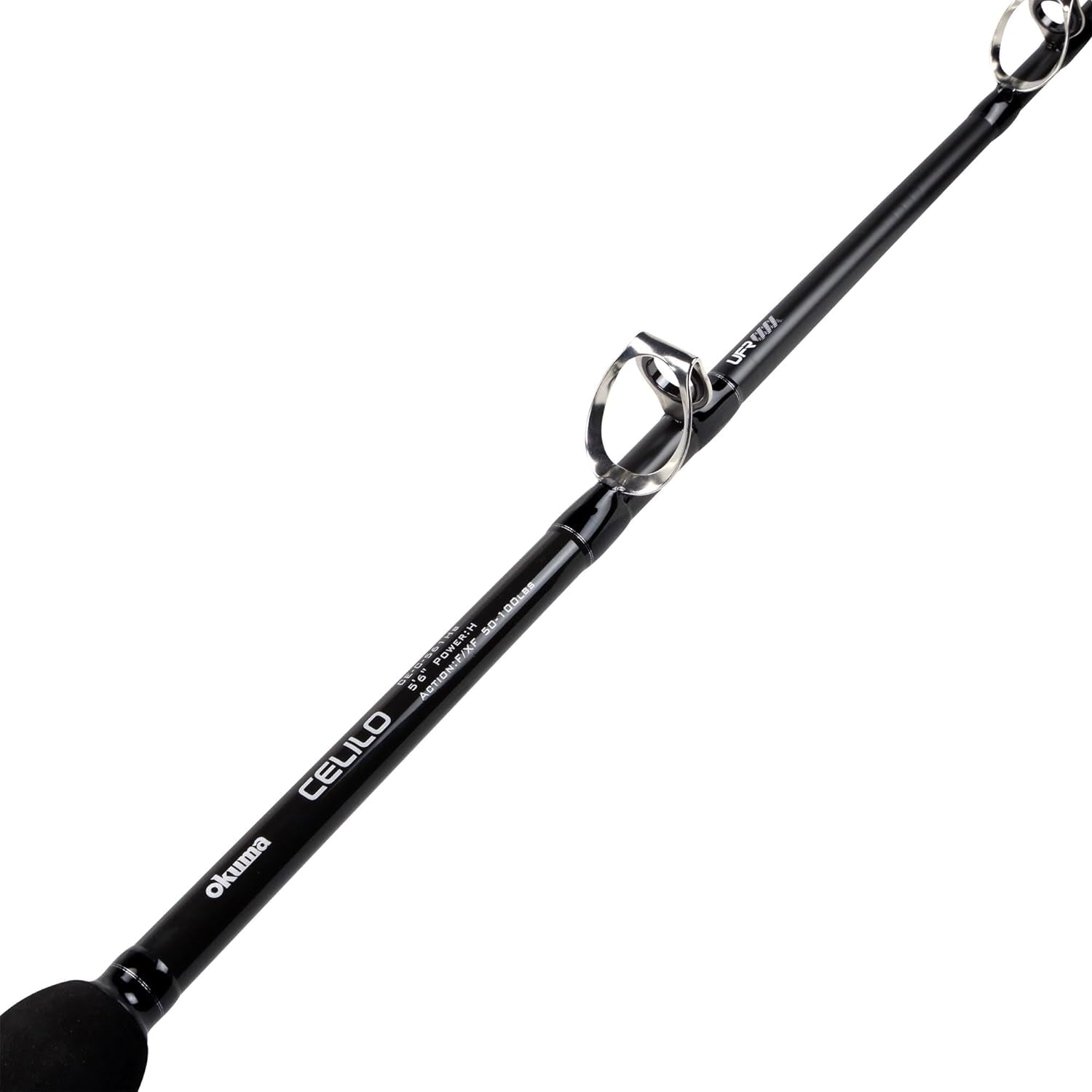 Okuma Lightweight, Comfort Grip Spin Fishing Rod, 46.46 in x 1.18 in x 1.97 in Graphite Black, 0.5 lb