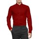 thumbnail image 1 of Calvin Klein Camisa de sarga con botones para hombre, rojo, extragrande Calvin Klein Botones al frente, 1 of 1