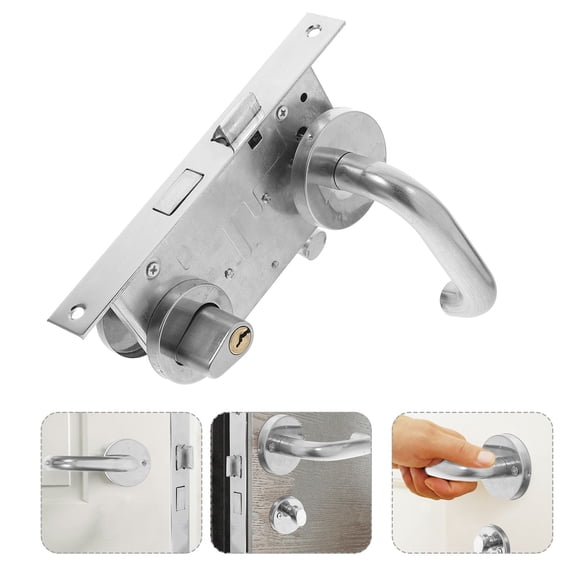 LOLIPPYY Heavy Duty Stainless Steel Door Lock Set with Anti-Theft Security and Emergency Escape Function