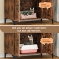 thumbnail image 5 of Garvee Large Hidden Cat Litter Box Enclosure Furniture with Shelf Storage Wood Sturdy Cat Washroom Storage, Brown, 5 of 8