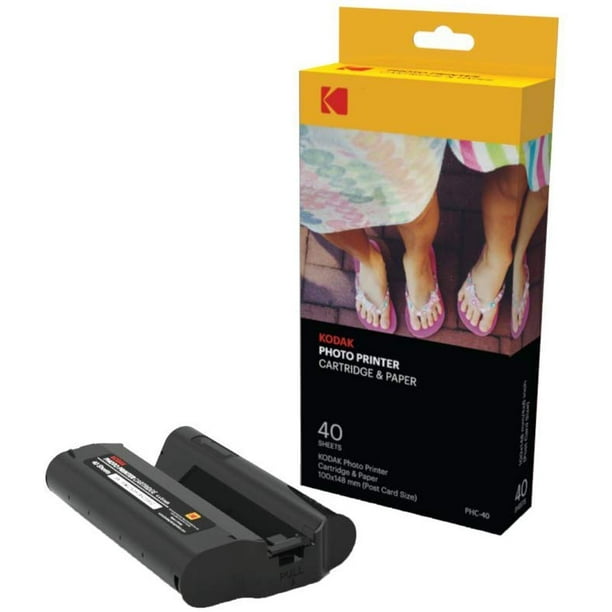 Kodak Dock & WiFi Photo Printer Cartridge Refill & Photo Paper (40
