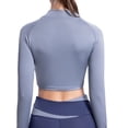 thumbnail image 4 of Veste Courte pour Femmes, Haut Décontracté Sportif à Manches Longues et Col Rond en Noir, Imitation Rayonne Légère, Lavable en Machine, Convient à la Taille, 4 of 8
