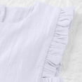 thumbnail image 6 of HOMADLES Girls Sleeveless Floral Dress, Girls Pleated Dress Spaghetti Strap Ruffled Tiered Midi Dresses Dailywear A-Line Dress White, 6 of 7