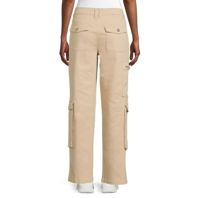 a.n.a Womens High Rise Wide Leg Cargo Pant-Plus