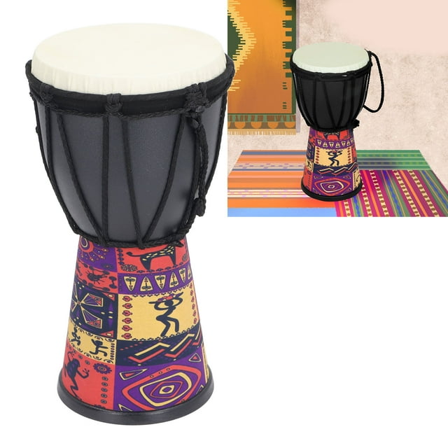 Tambor De Mano De 4 Pulgadas, Tambor De Mano Africano, Piel De Oveja Artificial, Resistencia Al Desgaste, Tacto Delicado Para Entretenimiento Diario