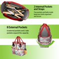 thumbnail image 6 of Garden Tool Bag,Pioneer Flower Floral Print Pattern Garden Tool Organizer,Garden Gifts,Waterproof Multi-Pocket Garden Tool Storage 11.8x5.5x11.4 Inch(Tools NOT Included), 6 of 6