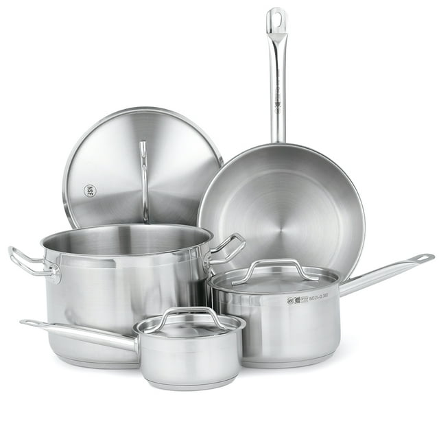 Vollrath 3822 Optioâ„¢ Batterie de Cuisine de Luxe (7) Pcs - Acier Inoxydable, Compatible Induction